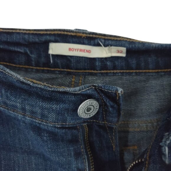 Levi Boyfriend Mid Rise Jeans Dark Blue Wash Classic 32 - Picture 4 of 16